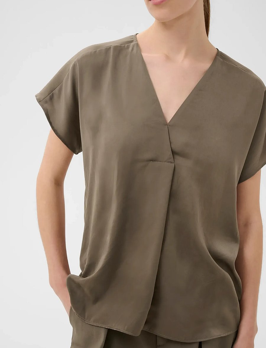 InWear - RindaIW Top - kurzärmelige blusen - coffee quartz - 5