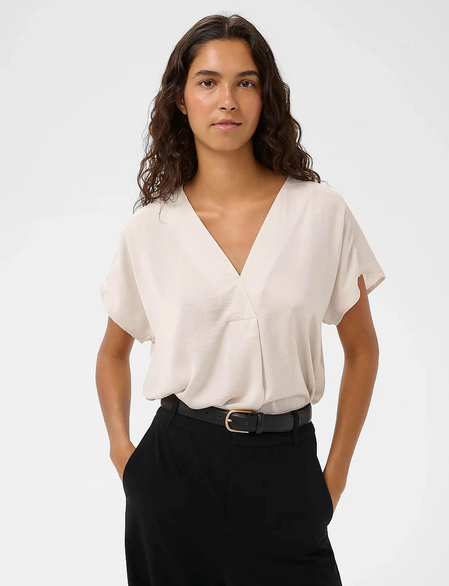 InWear - RindaIW Top - kurzärmelige blusen - french nougat - 0