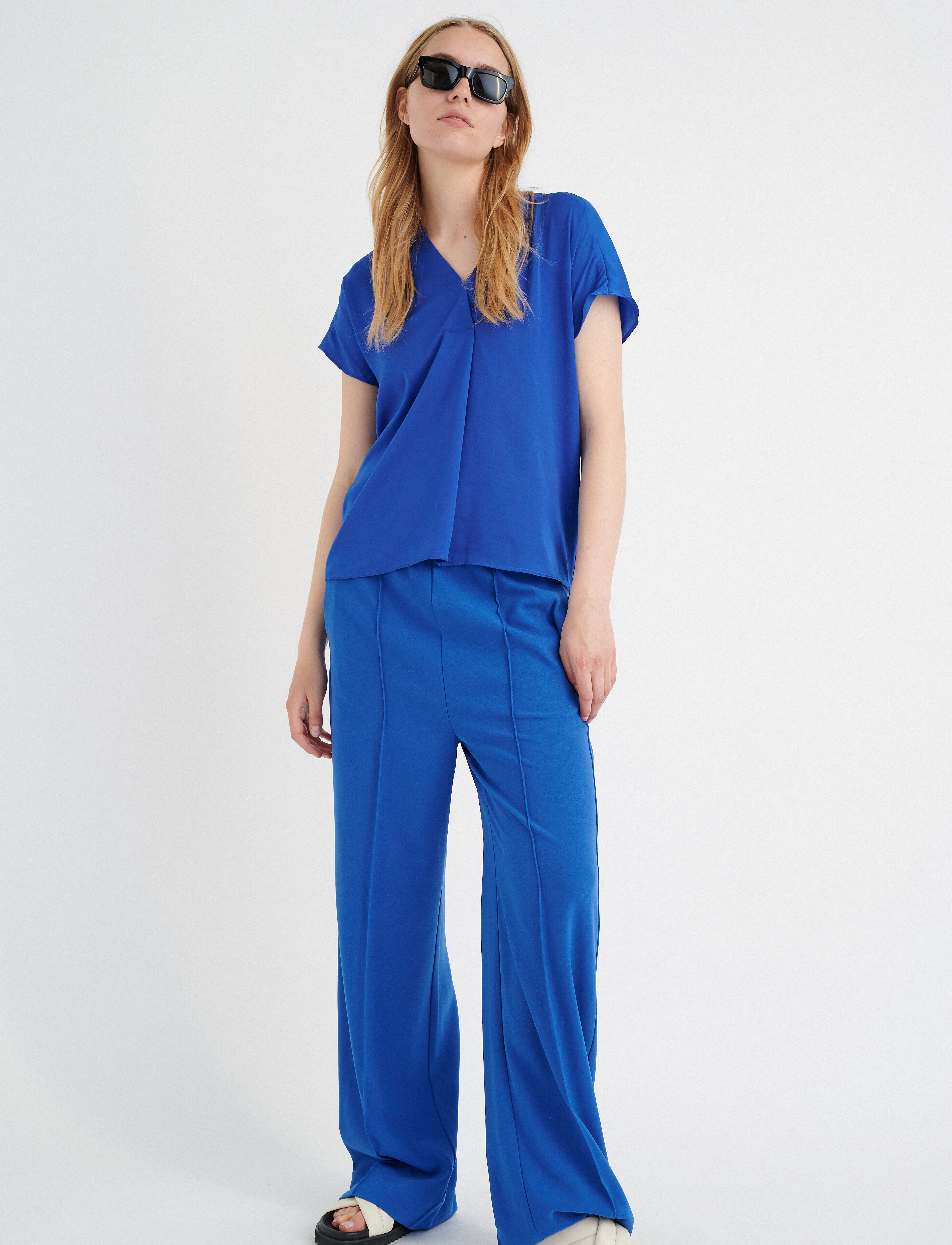 InWear - RindaIW Top - short-sleeved blouses - greek blue - 3