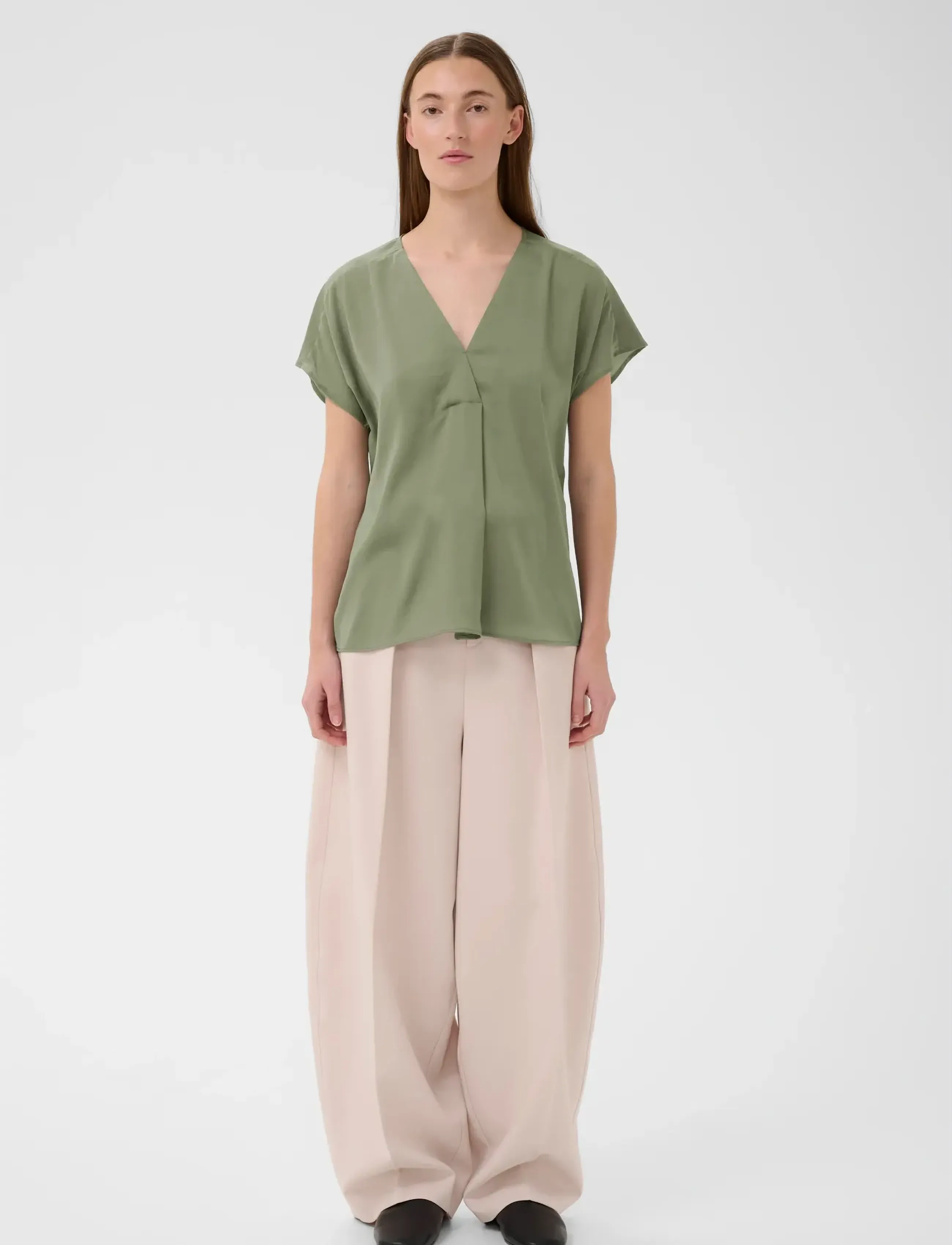 InWear - RindaIW Top - short-sleeved blouses - mulled basil - 3