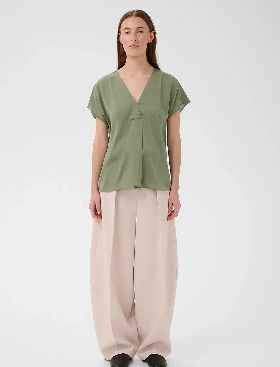 InWear - RindaIW Top - kurzärmelige blusen - mulled basil - 3