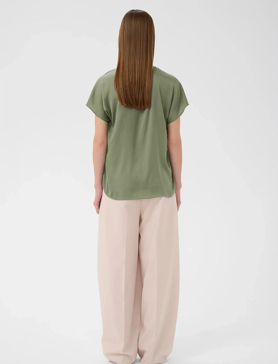 InWear - RindaIW Top - kurzärmelige blusen - mulled basil - 4