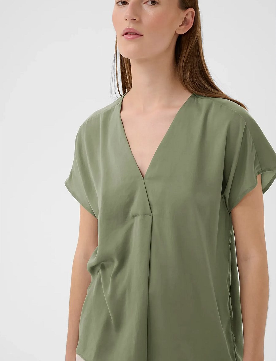 InWear - RindaIW Top - kurzärmelige blusen - mulled basil - 5