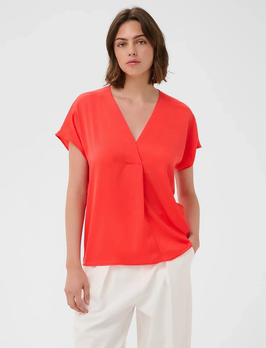 InWear - RindaIW Top - lühikeste varrukatega pluusid - poppy red - 2