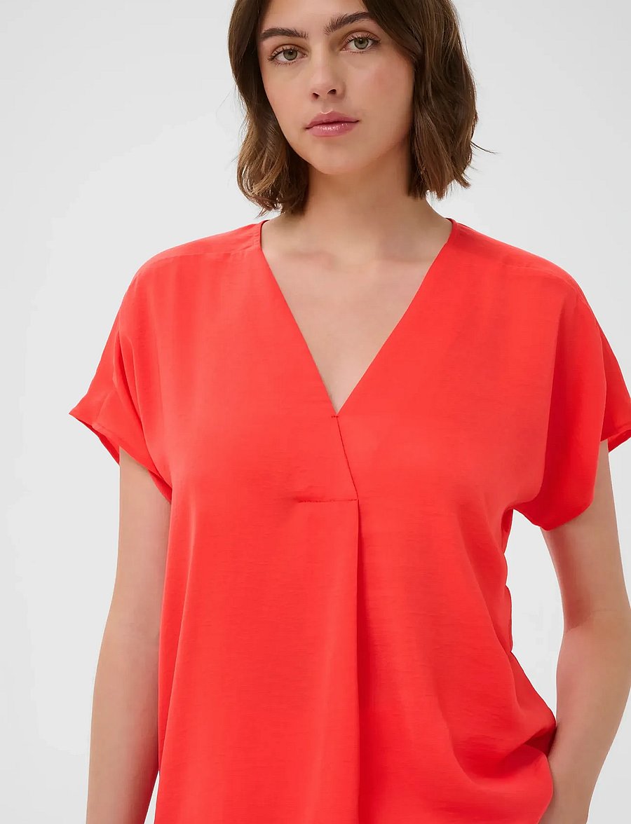 InWear - RindaIW Top - lühikeste varrukatega pluusid - poppy red - 5