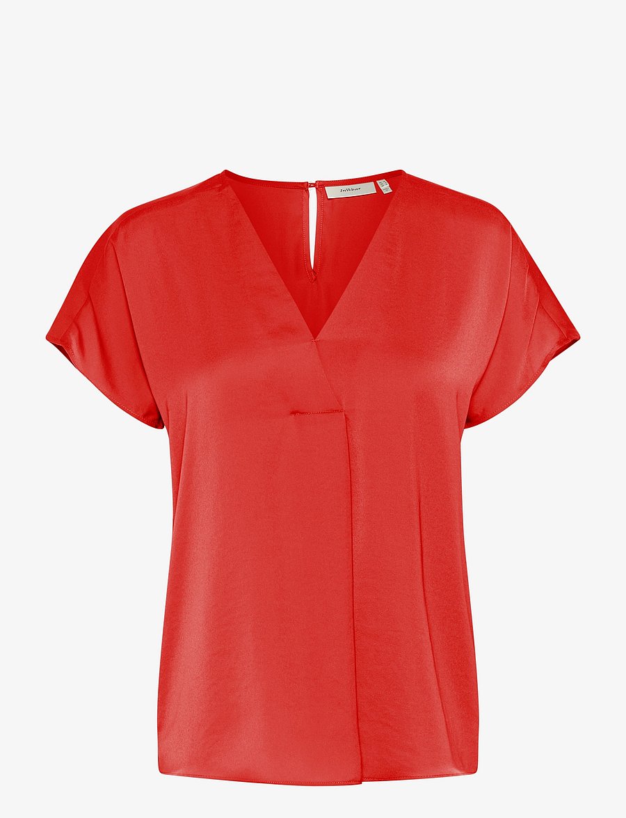 InWear - RindaIW Top - kurzärmelige blusen - scarlet - 1
