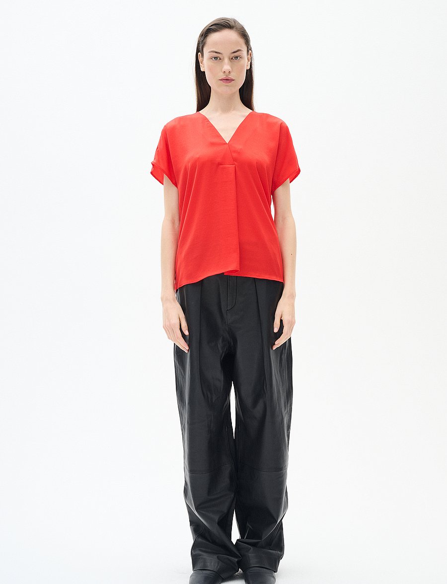 InWear - RindaIW Top - kurzärmelige blusen - scarlet - 3