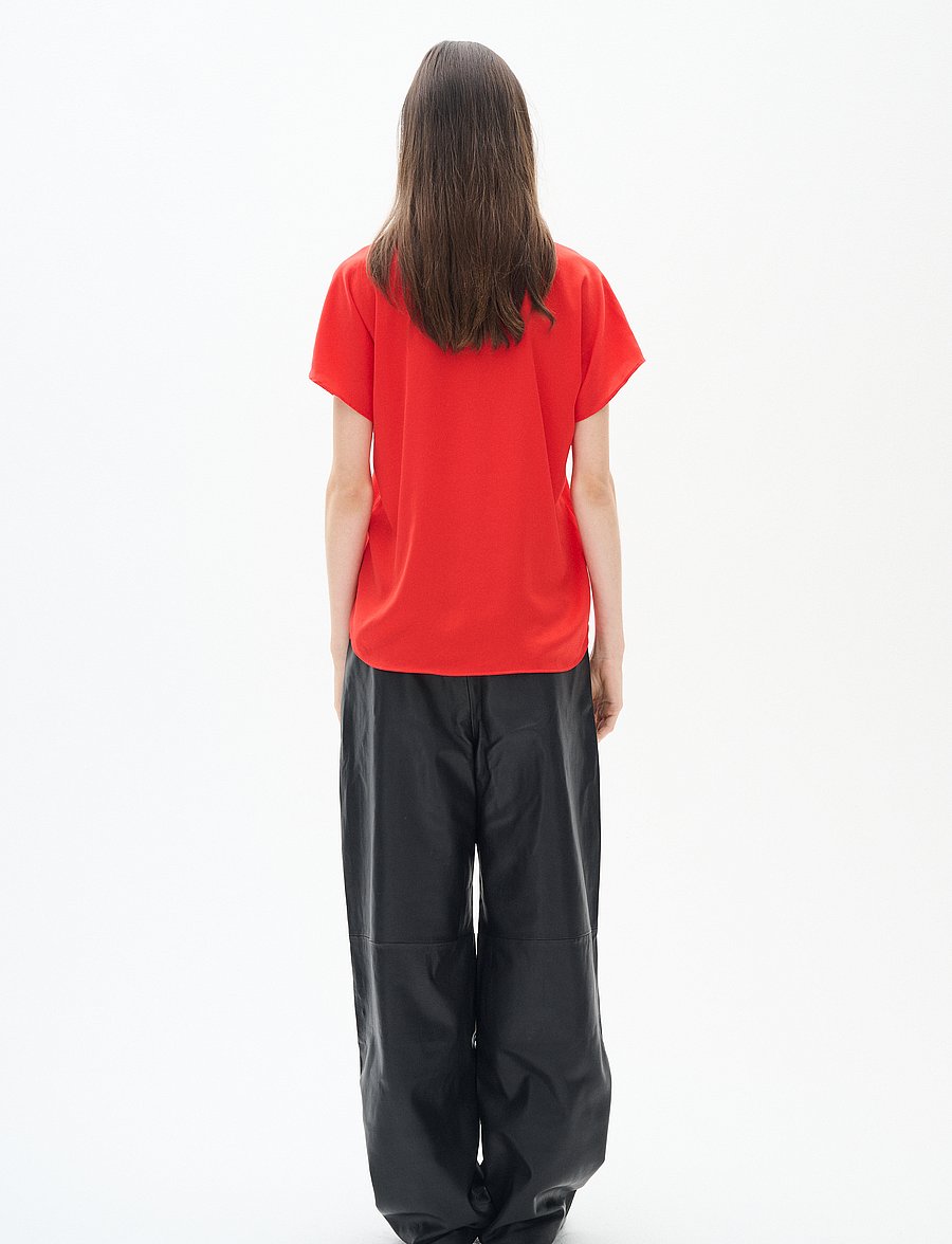 InWear - RindaIW Top - kurzärmelige blusen - scarlet - 4