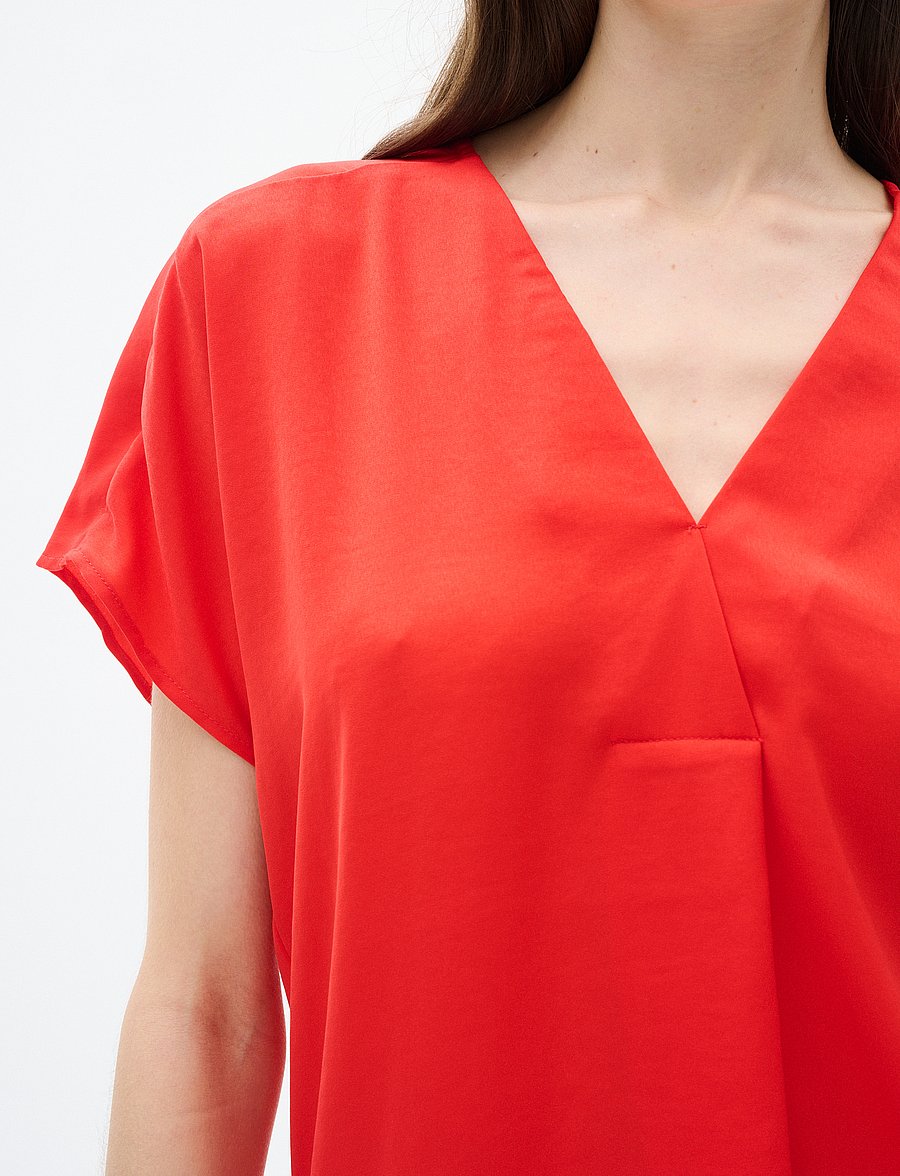 InWear - RindaIW Top - kurzärmelige blusen - scarlet - 5