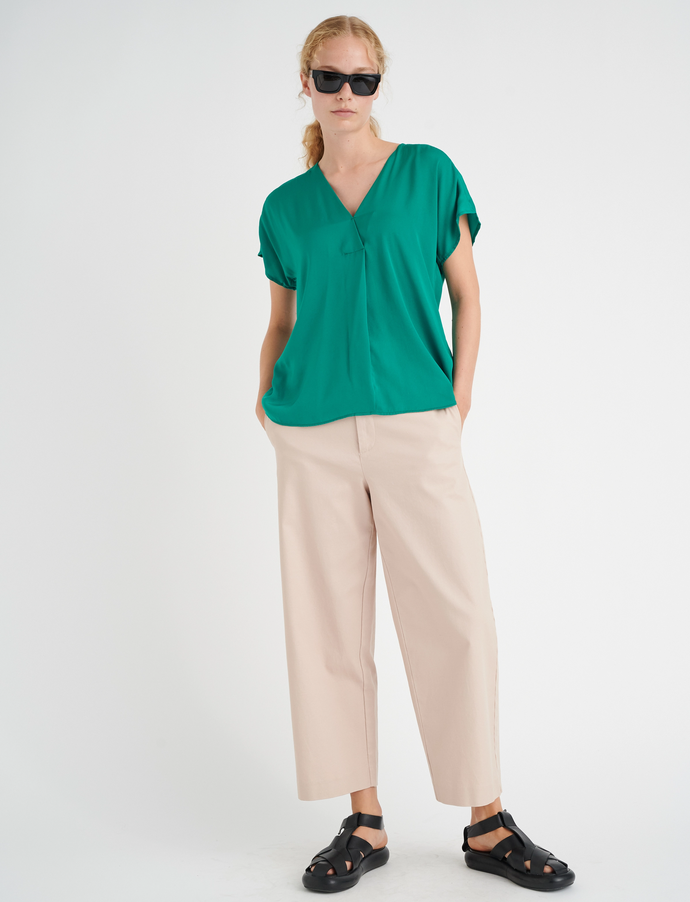 InWear - RindaIW Top - kortärmade blusar - ultramarine green - 3
