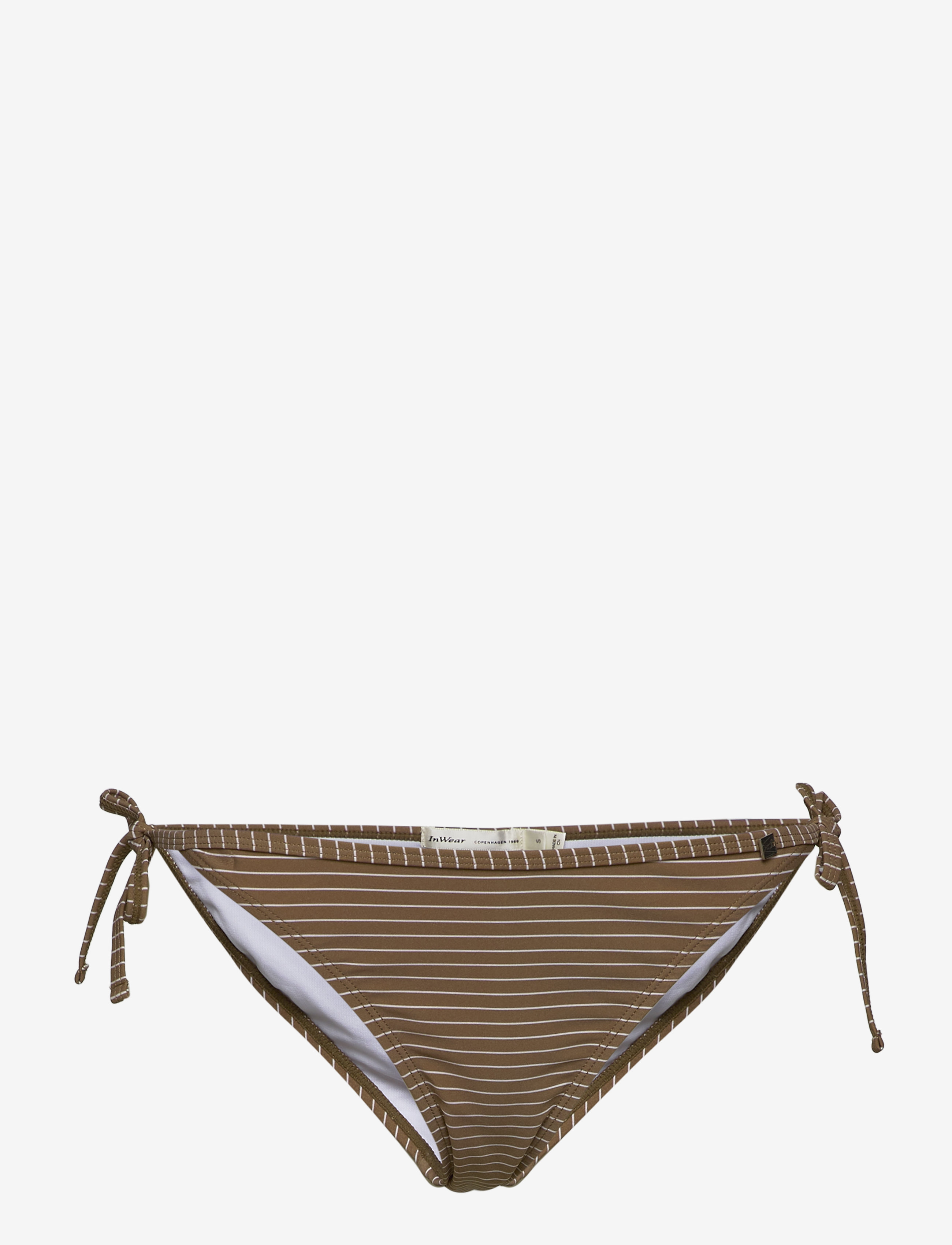 InWear AliaIW Bikini Bottom - Kläder - CINNAMON / WHITE SMOKE STRIPE / brown