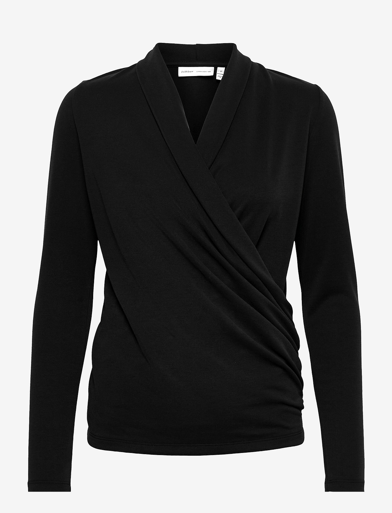 InWear - AlanoIW Wrap Blouse - long-sleeved blouses - black - 0