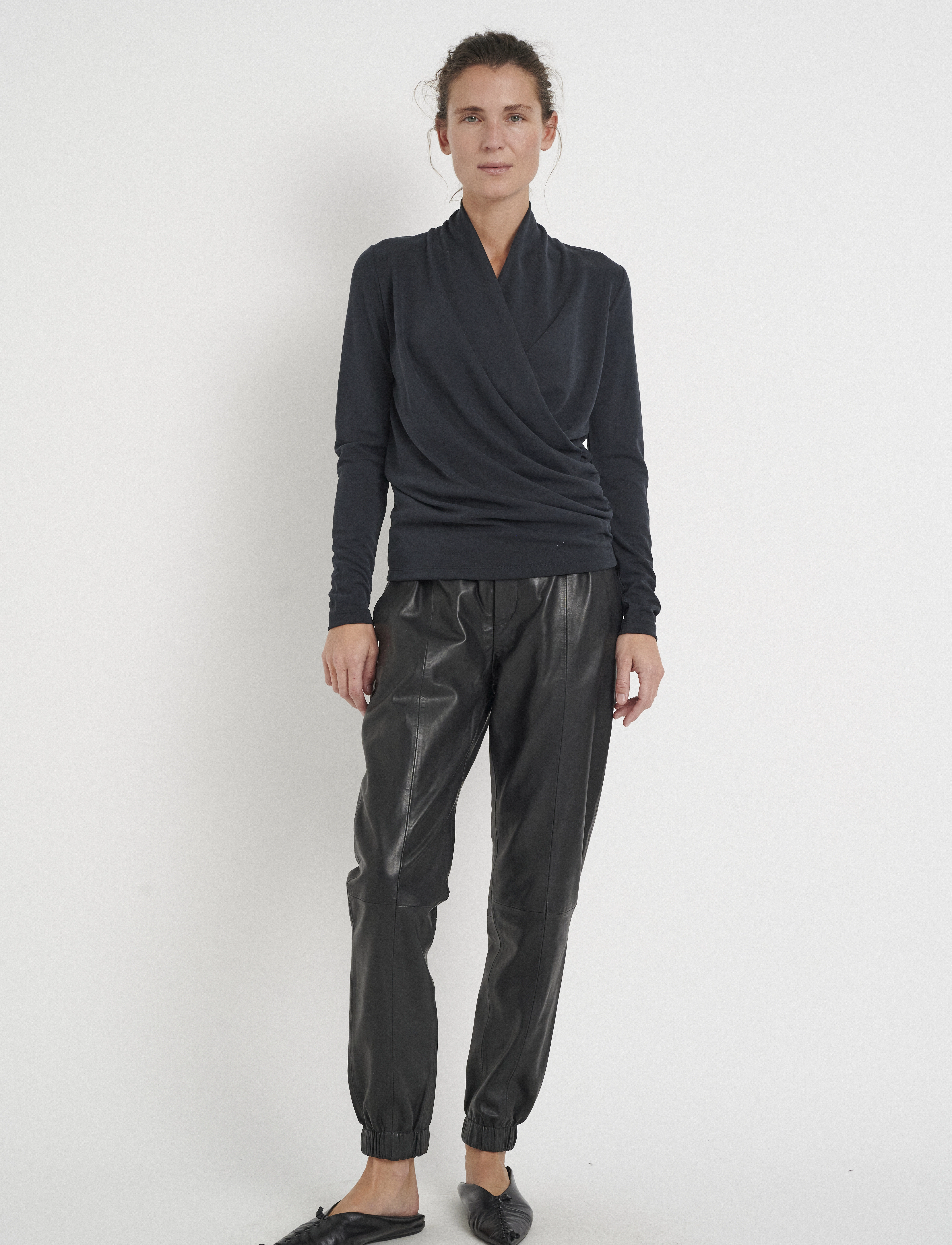 InWear - AlanoIW Wrap Blouse - langärmlige blusen - black - 3