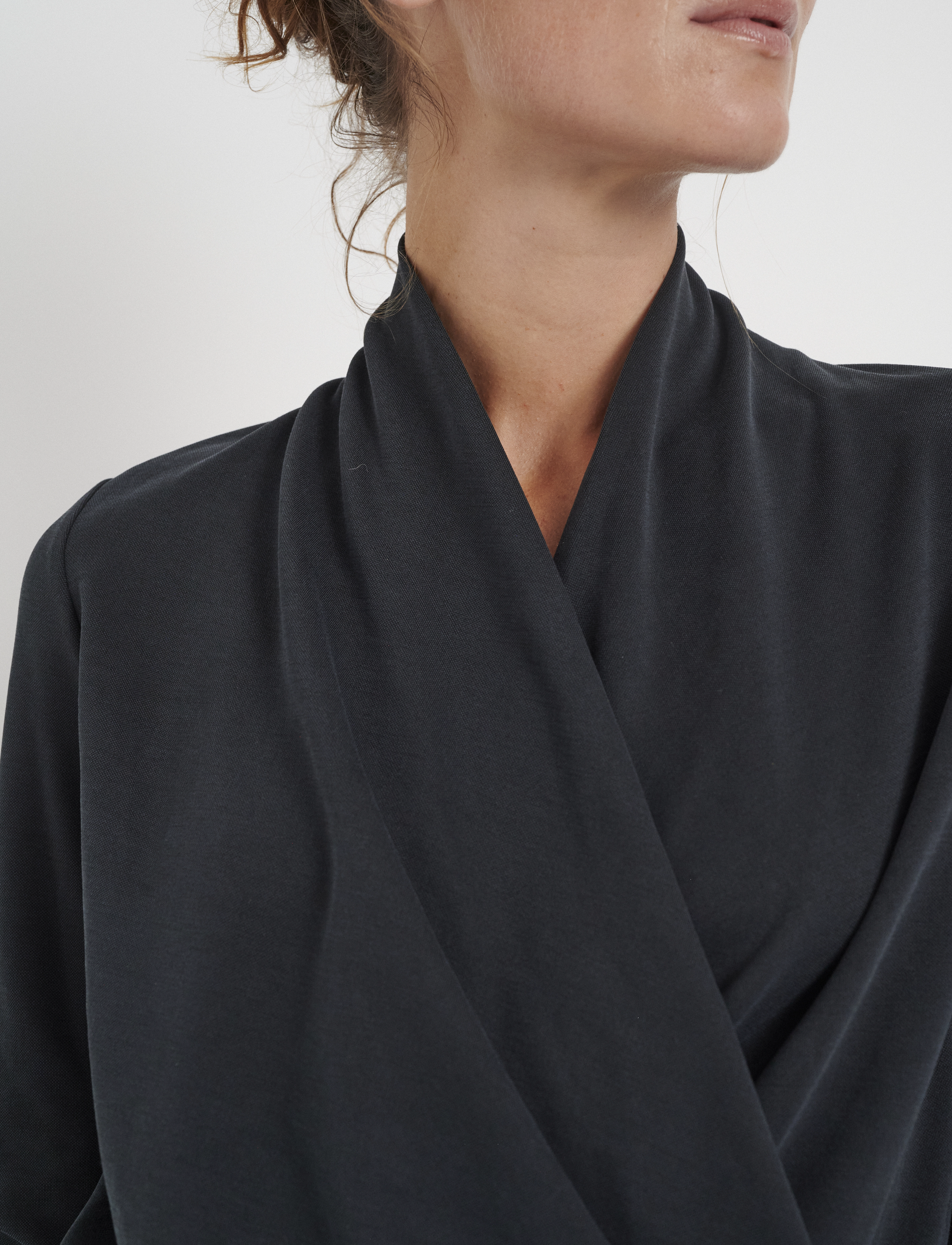 InWear - AlanoIW Wrap Blouse - langärmlige blusen - black - 5