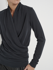 InWear - AlanoIW Wrap Blouse - long-sleeved blouses - black - 6