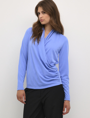 InWear - AlanoIW Wrap Blouse - long-sleeved blouses - cornflower - 2