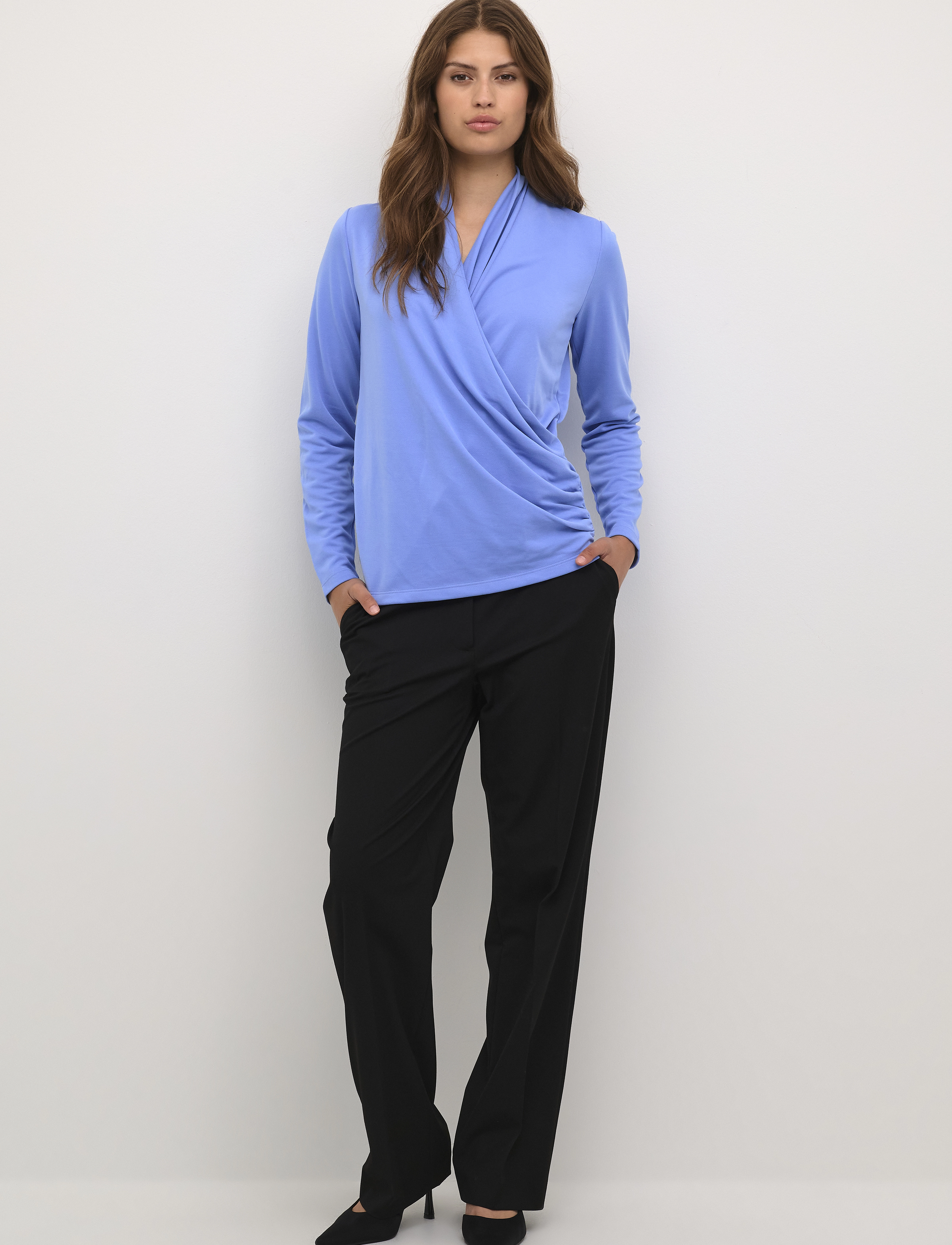 InWear - AlanoIW Wrap Blouse - bluzki z długimi rękawami - cornflower - 3