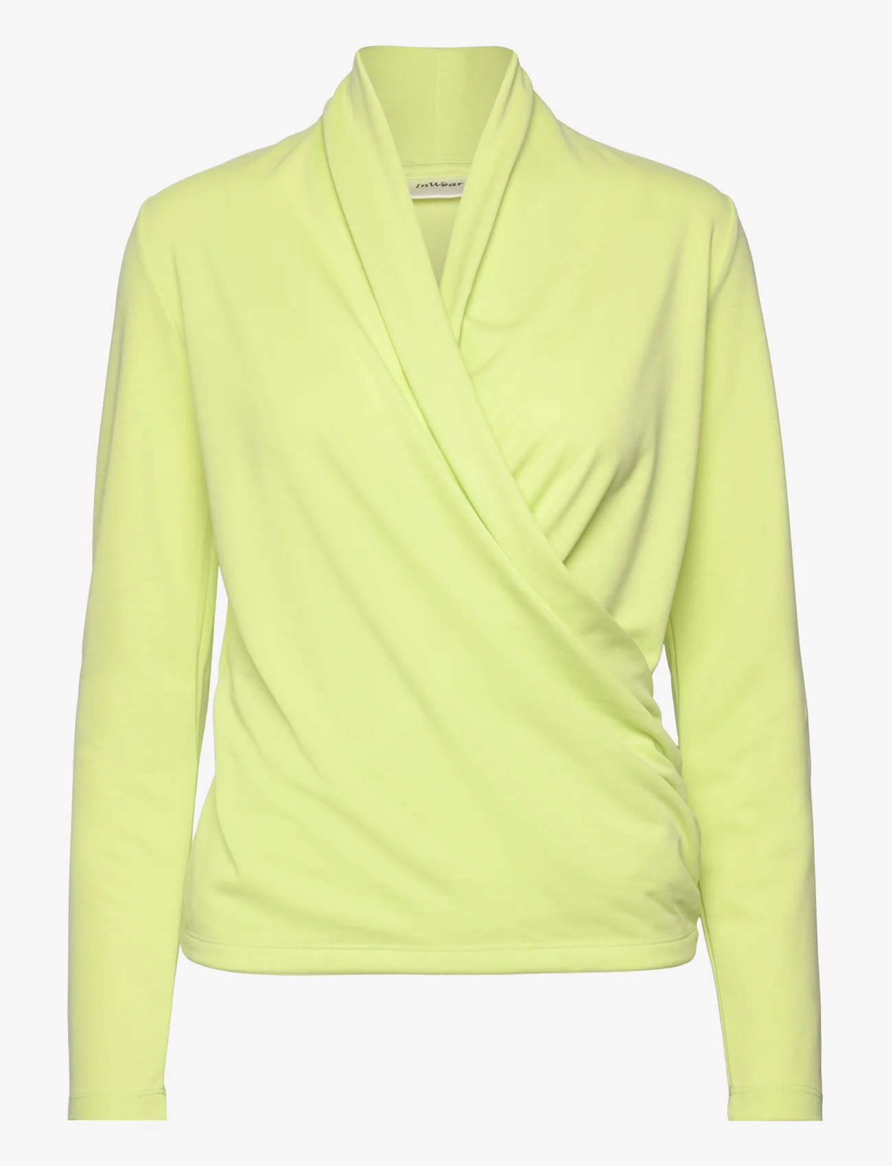 InWear - AlanoIW Wrap Blouse - long-sleeved blouses - lime sorbet - 0