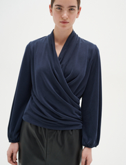 InWear - AlanoIW Wrap Blouse - long-sleeved blouses - marine blue - 2