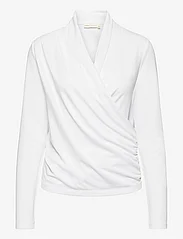 InWear - AlanoIW Wrap Blouse - long-sleeved blouses - pure white - 0