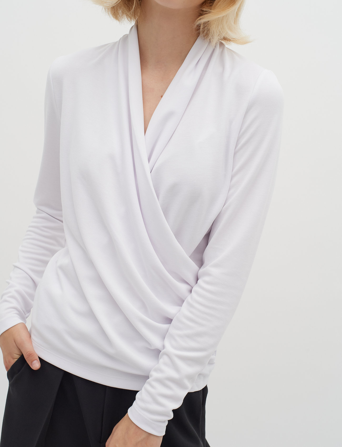 InWear - AlanoIW Wrap Blouse - blouses met lange mouwen - pure white - 0