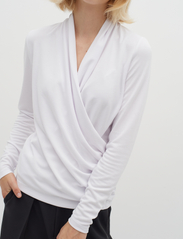 InWear - AlanoIW Wrap Blouse - long-sleeved blouses - pure white - 2