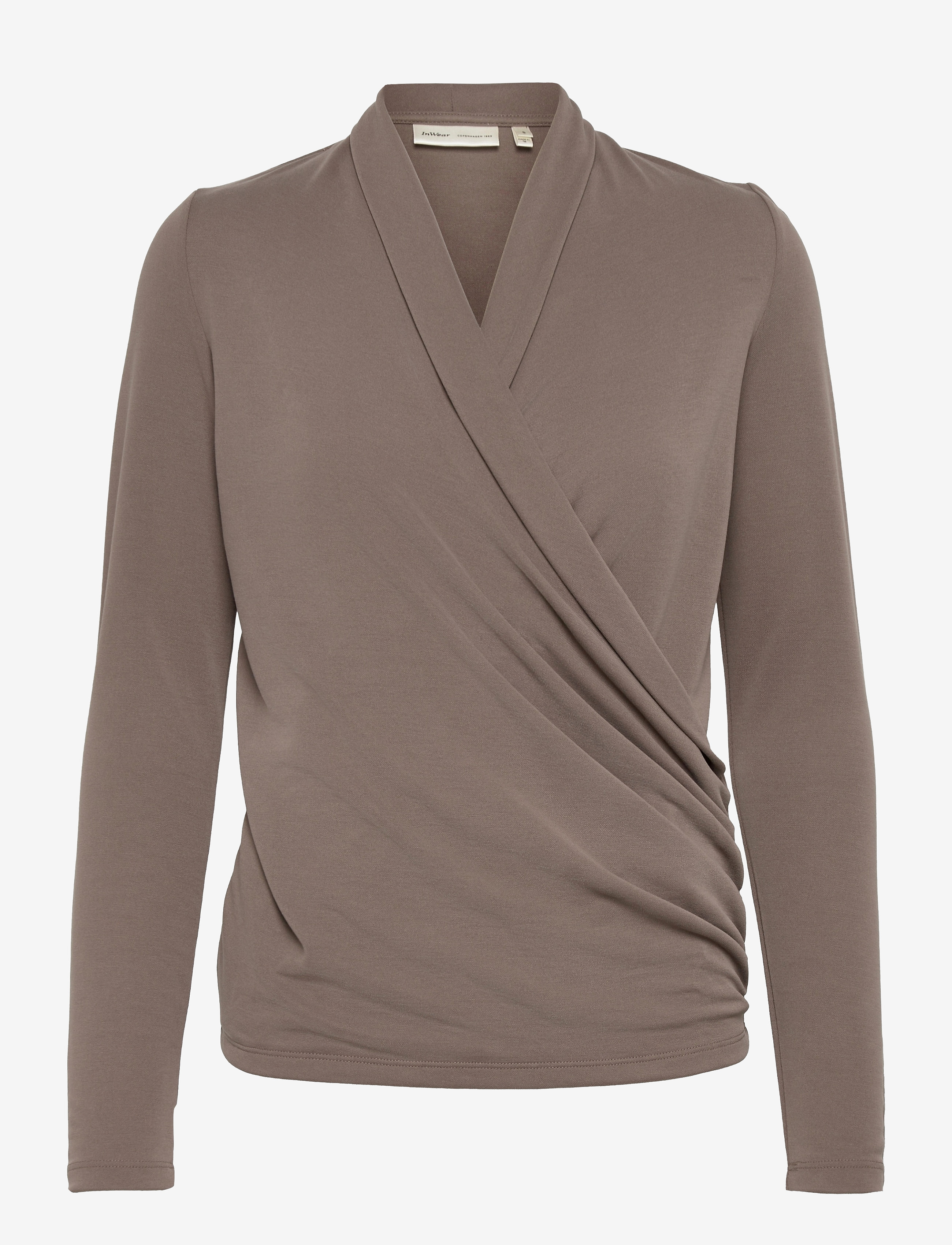 AlanoIW Wrap Blouse - SANDY GREY