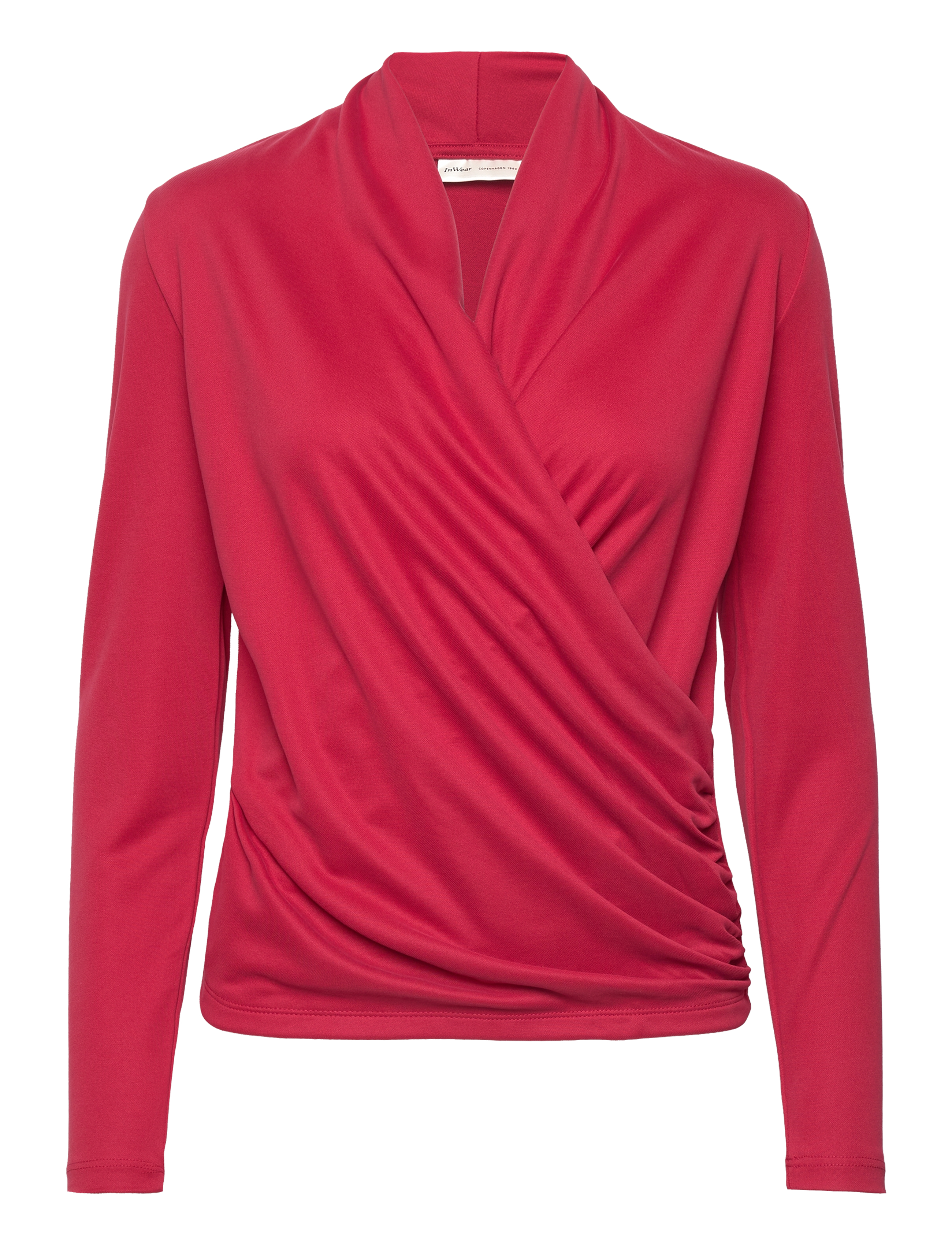 InWear - AlanoIW Wrap Blouse - pikkade varrukatega pluusid - true red - 1