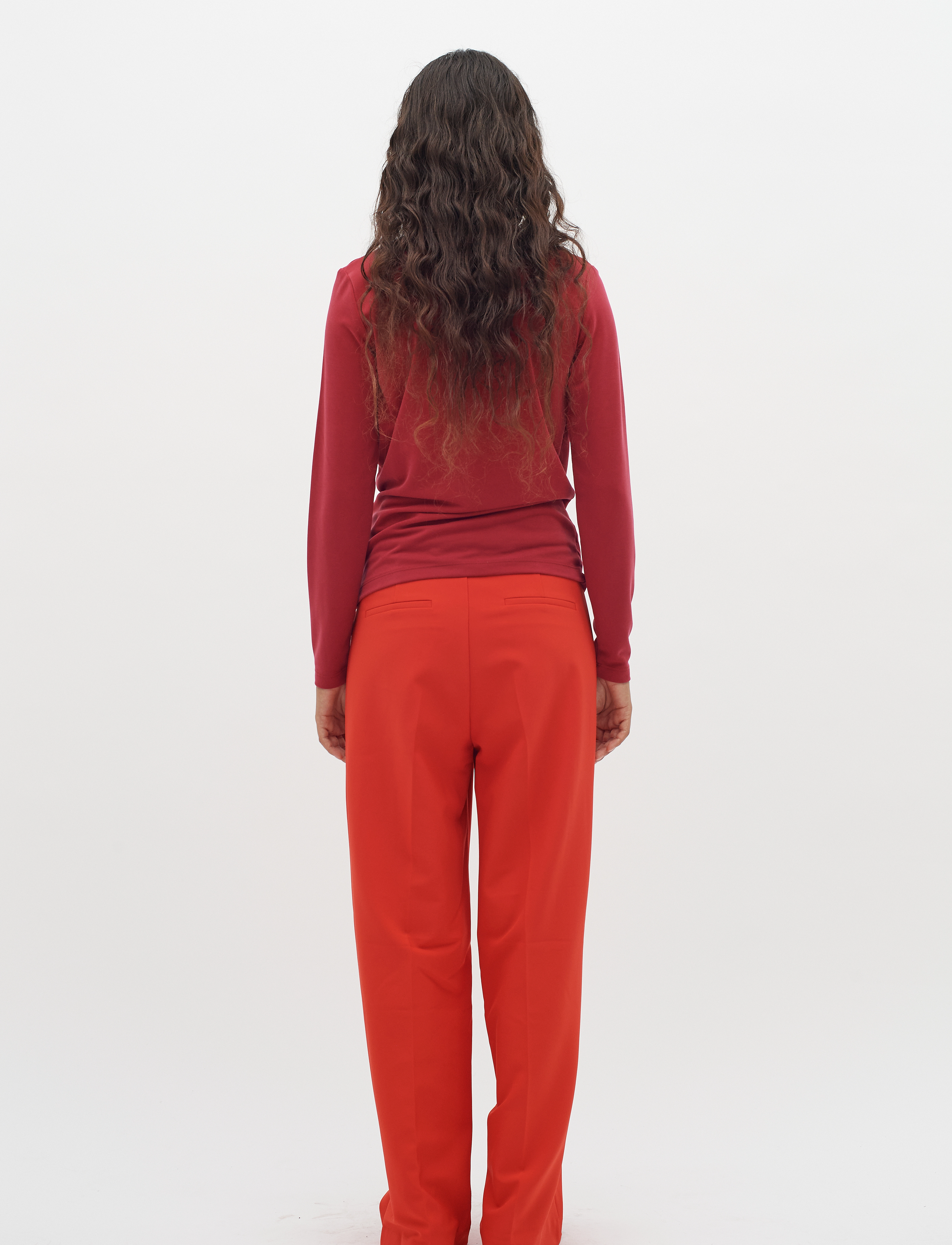 InWear - AlanoIW Wrap Blouse - pikkade varrukatega pluusid - true red - 4
