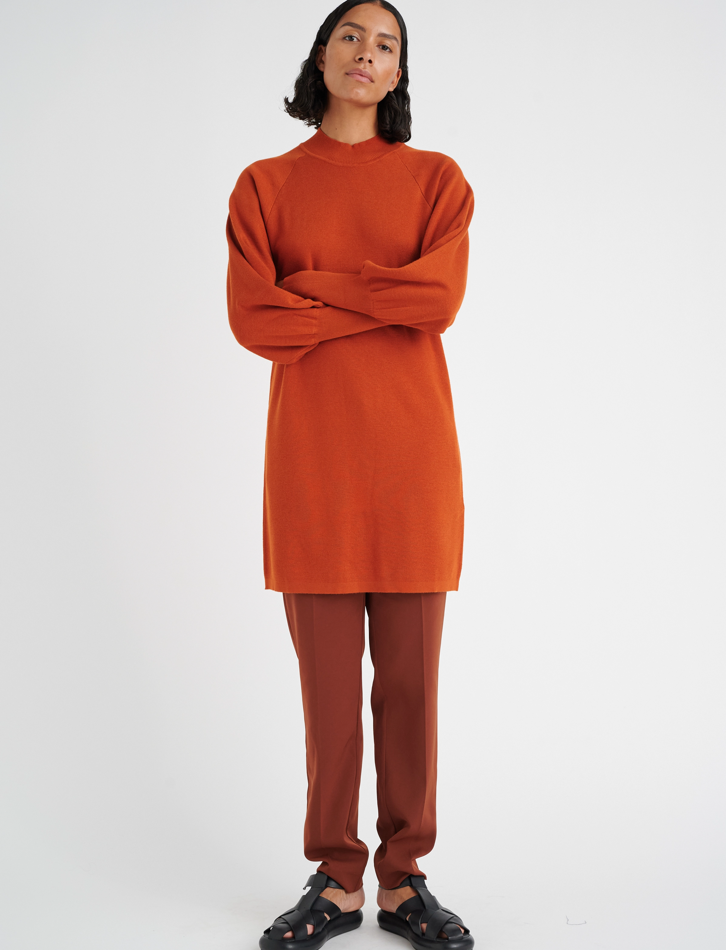 InWear - SanjaIW Dress - stickade klänningar - brandy - 3