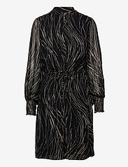 PetrinaIW Short Dress - BLACK STROKES