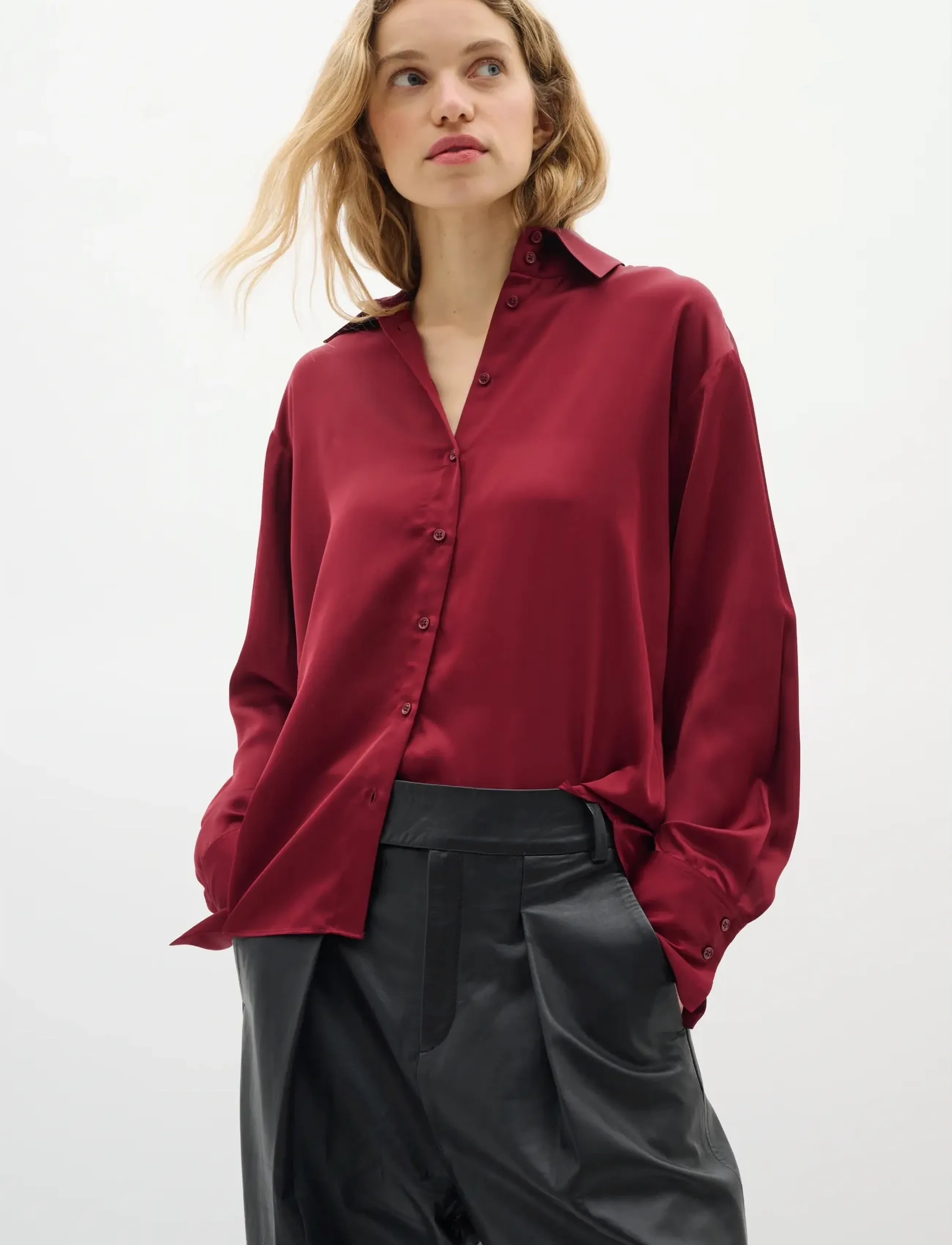 InWear - PaulineIW Shirt - langærmede skjorter - cabernet - 1