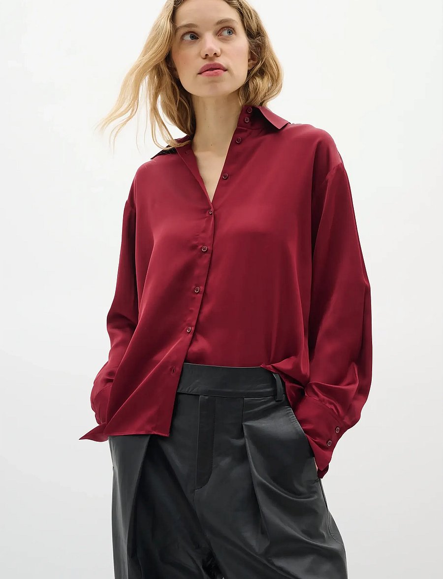 InWear - PaulineIW Shirt - langærmede skjorter - cabernet - 1