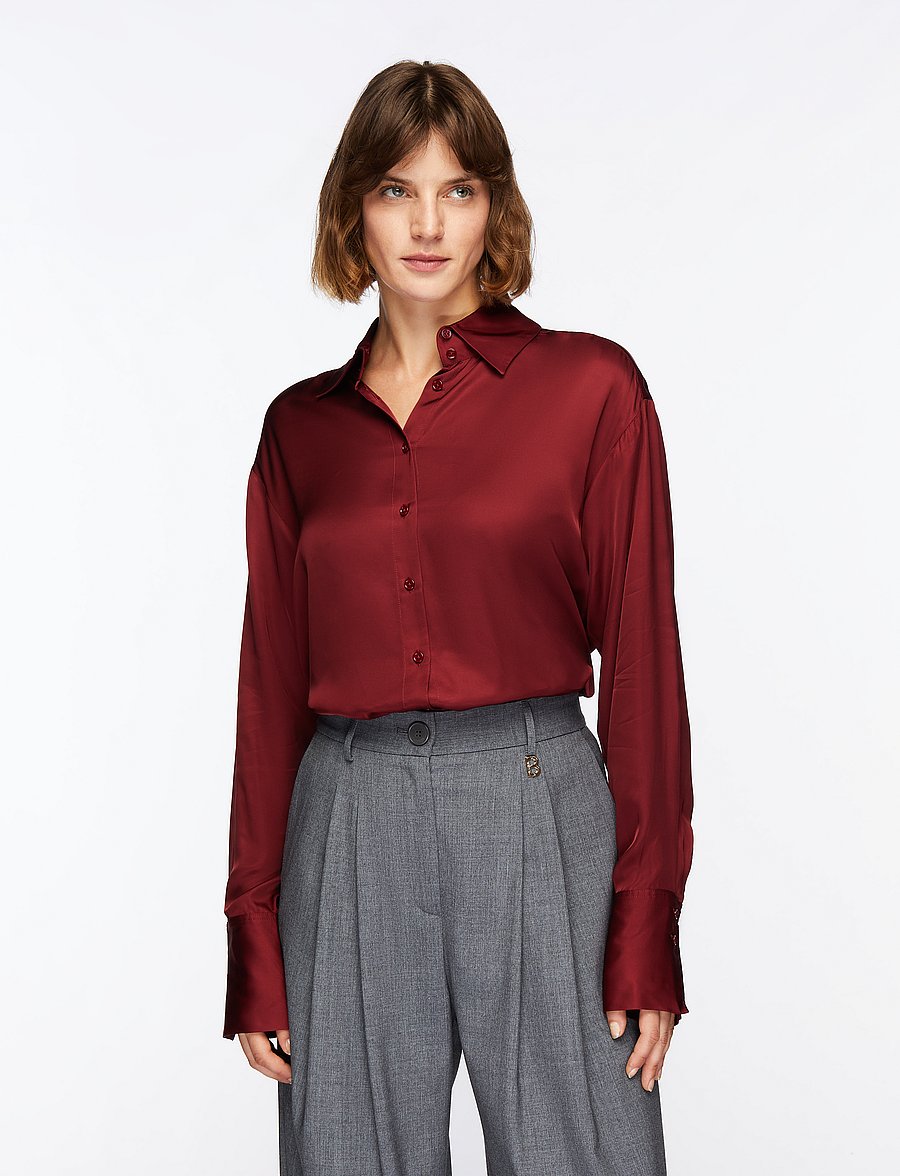 InWear - PaulineIW Shirt - langærmede skjorter - cabernet - 0