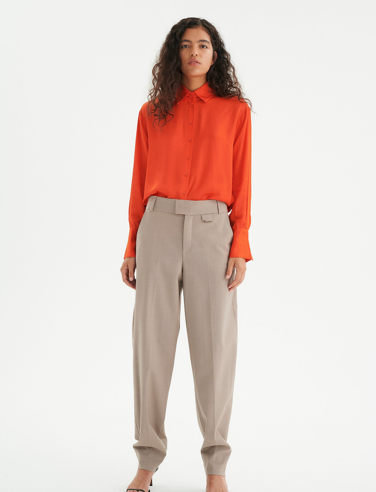 InWear - PaulineIW Shirt - langærmede skjorter - deep orange - 3