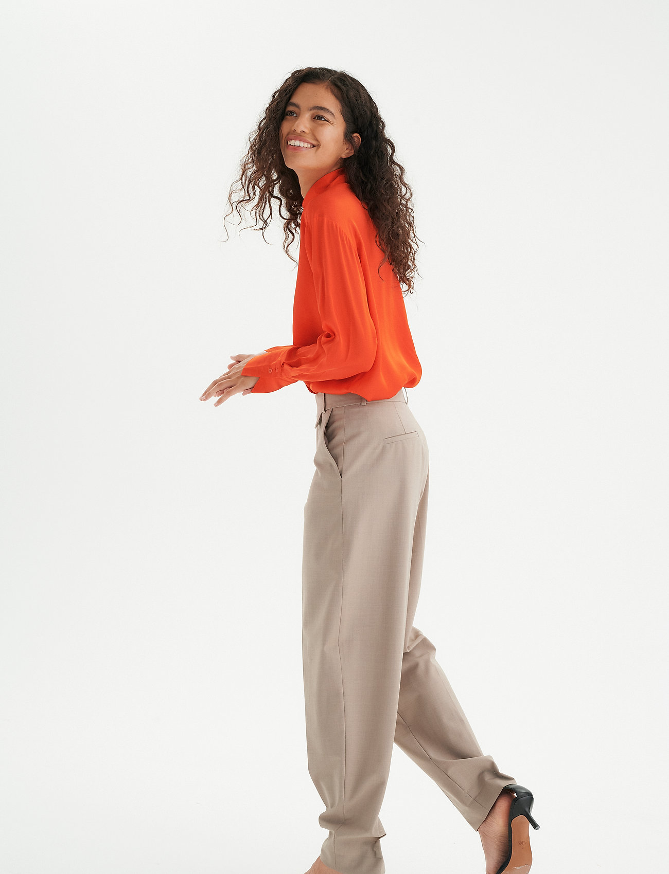 InWear - PaulineIW Shirt - langærmede skjorter - deep orange - 4