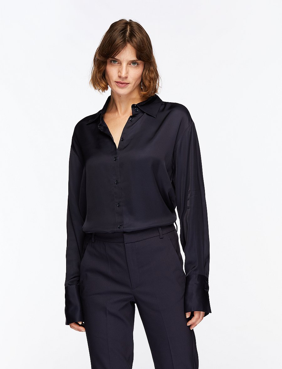 InWear - PaulineIW Shirt - langärmlige hemden - marine blue - 0