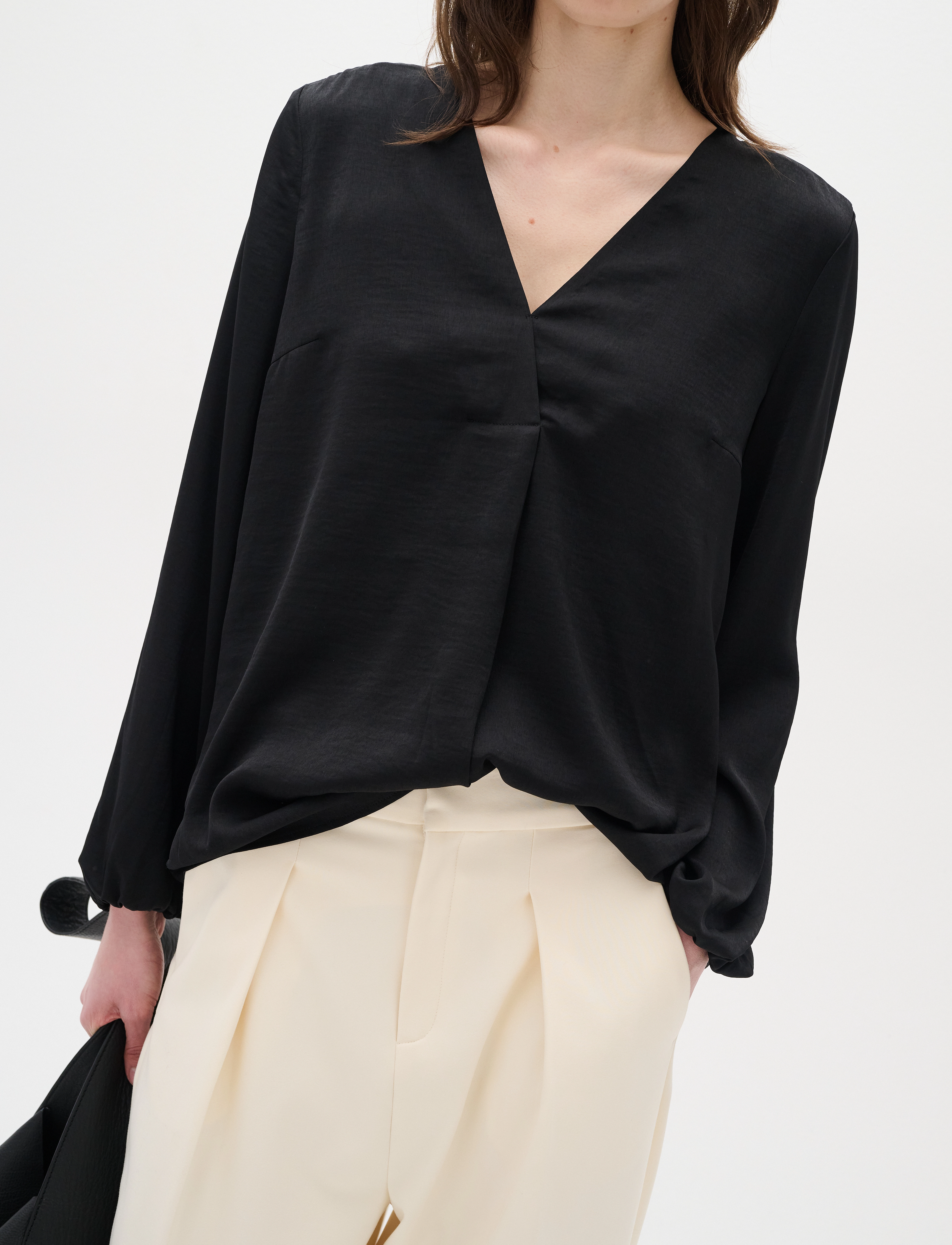 InWear Rindaiw Blouse, 36, Black, Bluser > Langærmede, Dame