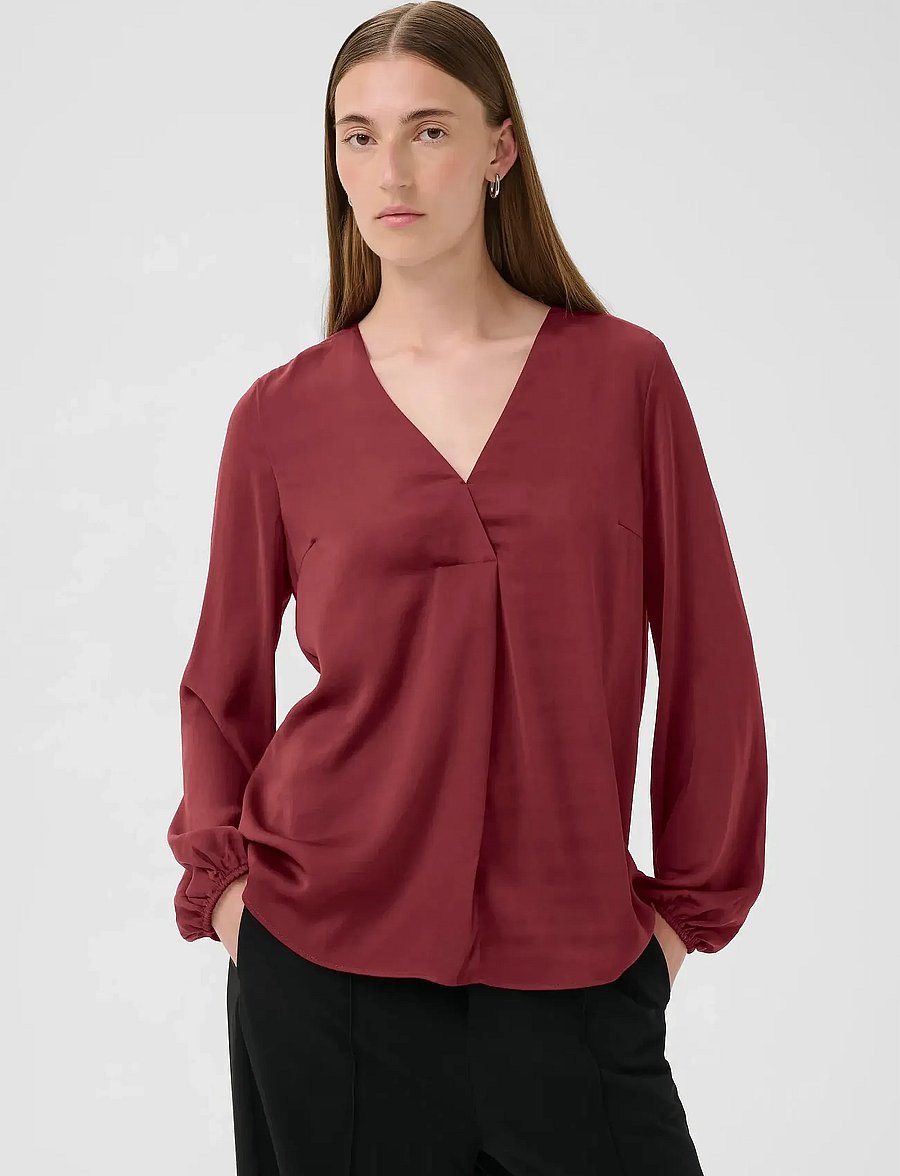InWear - RindaIW Blouse - langærmede bluser - cabernet - 0