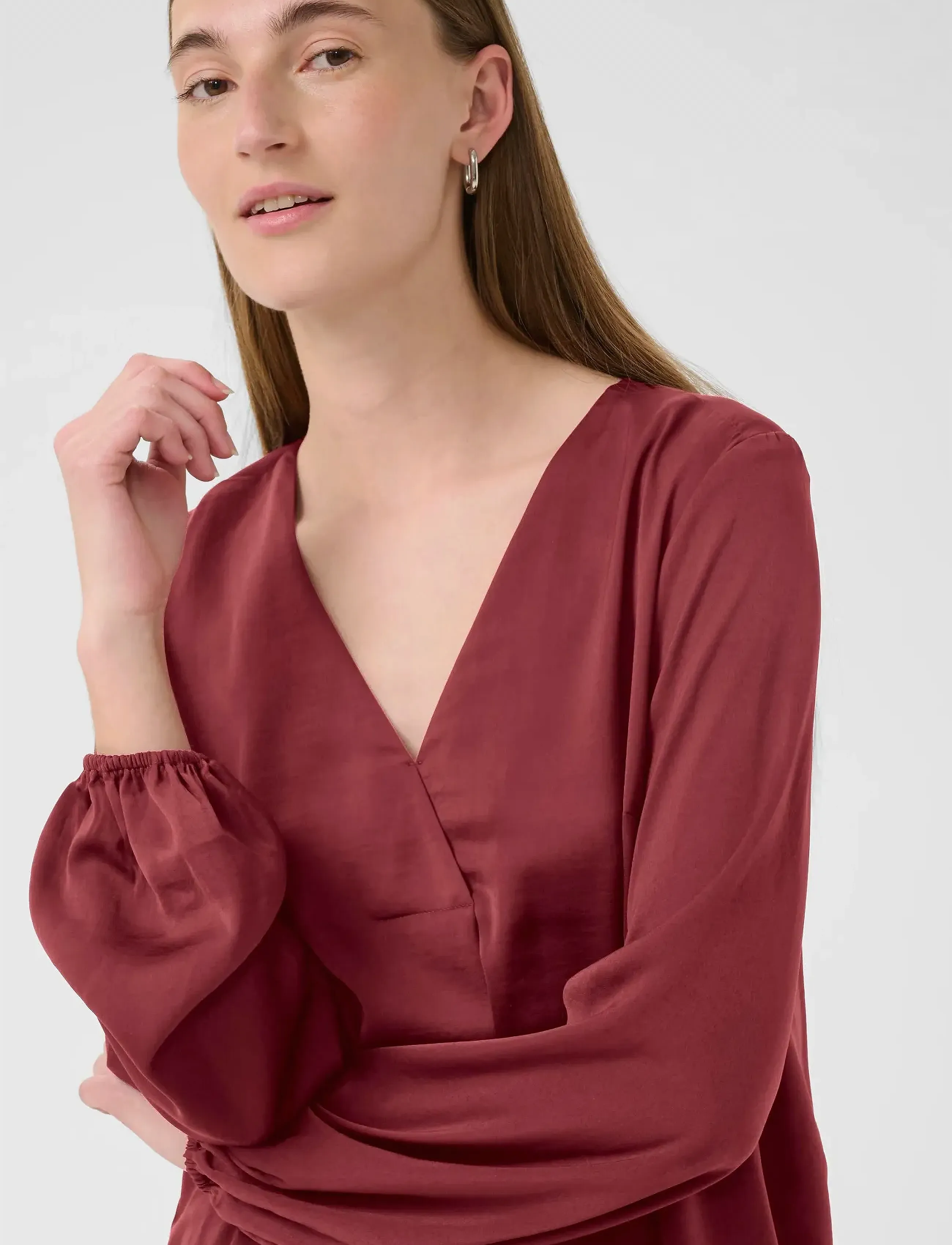 InWear - RindaIW Blouse - långärmade blusar - cabernet - 5