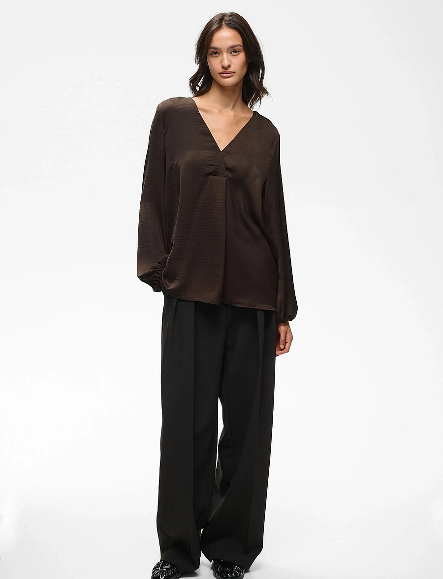 InWear - RindaIW Blouse - långärmade blusar - chocolate brown - 0