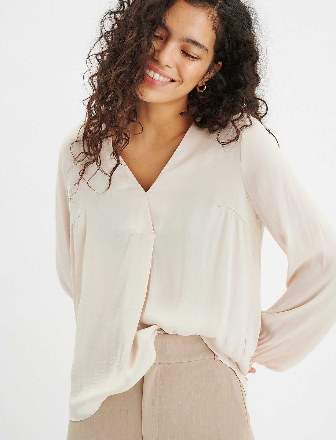 InWear - RindaIW Blouse - långärmade blusar - french nougat - 0