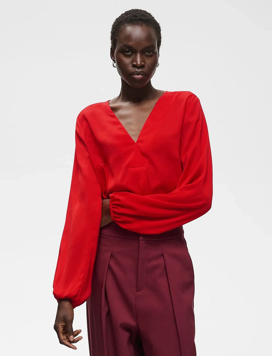 InWear - RindaIW Blouse - langærmede bluser - hot lips - 0
