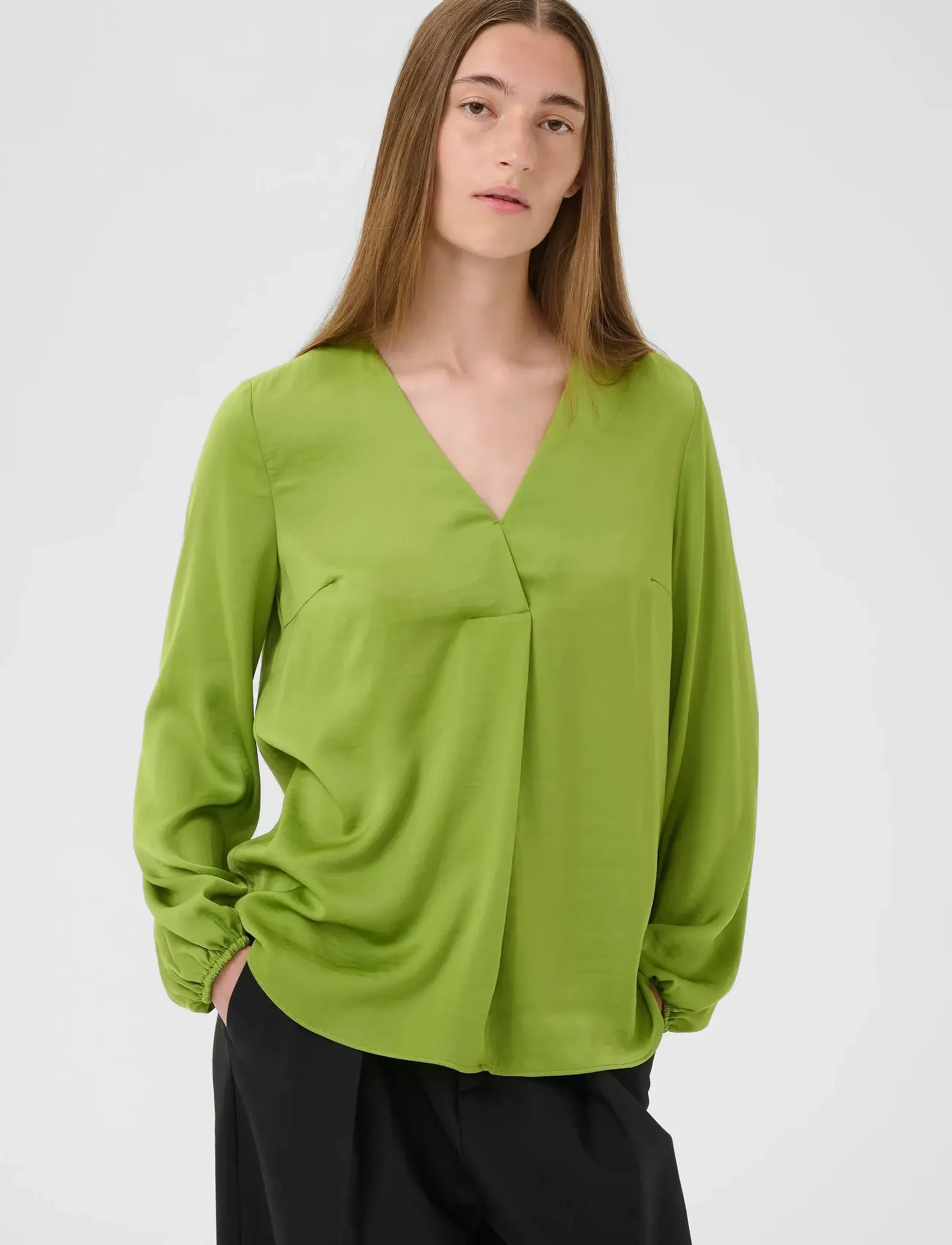 InWear Rindaiw Blouse, 42, Blouses, Grün - Long-sleeved, Frauen
