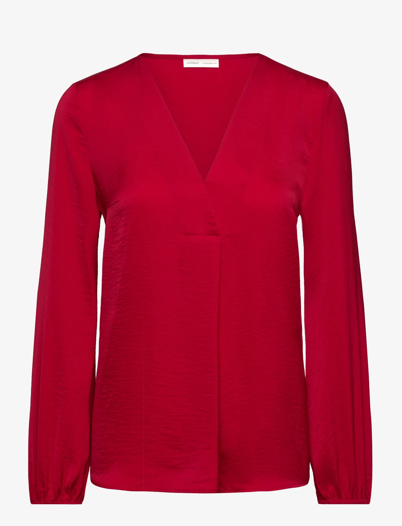 InWear - RindaIW Blouse - long-sleeved blouses - true red - 0