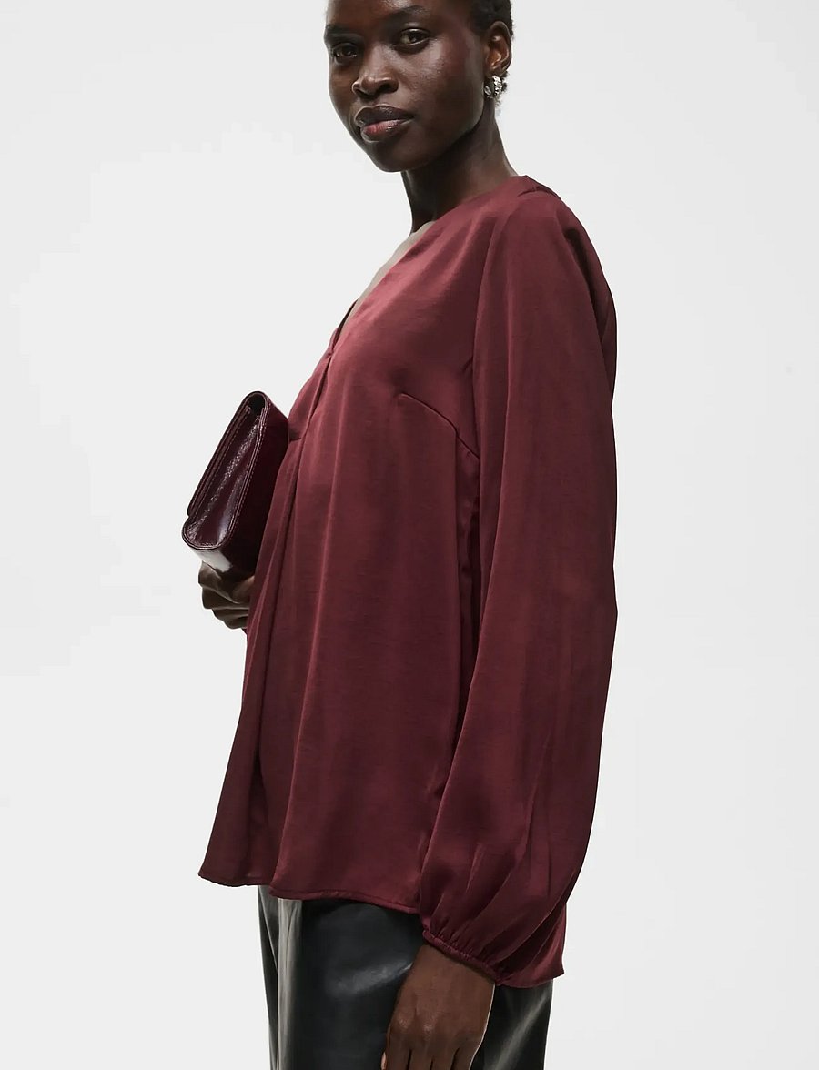 InWear - RindaIW Blouse - pikkade varrukatega pluusid - zinfandel - 5