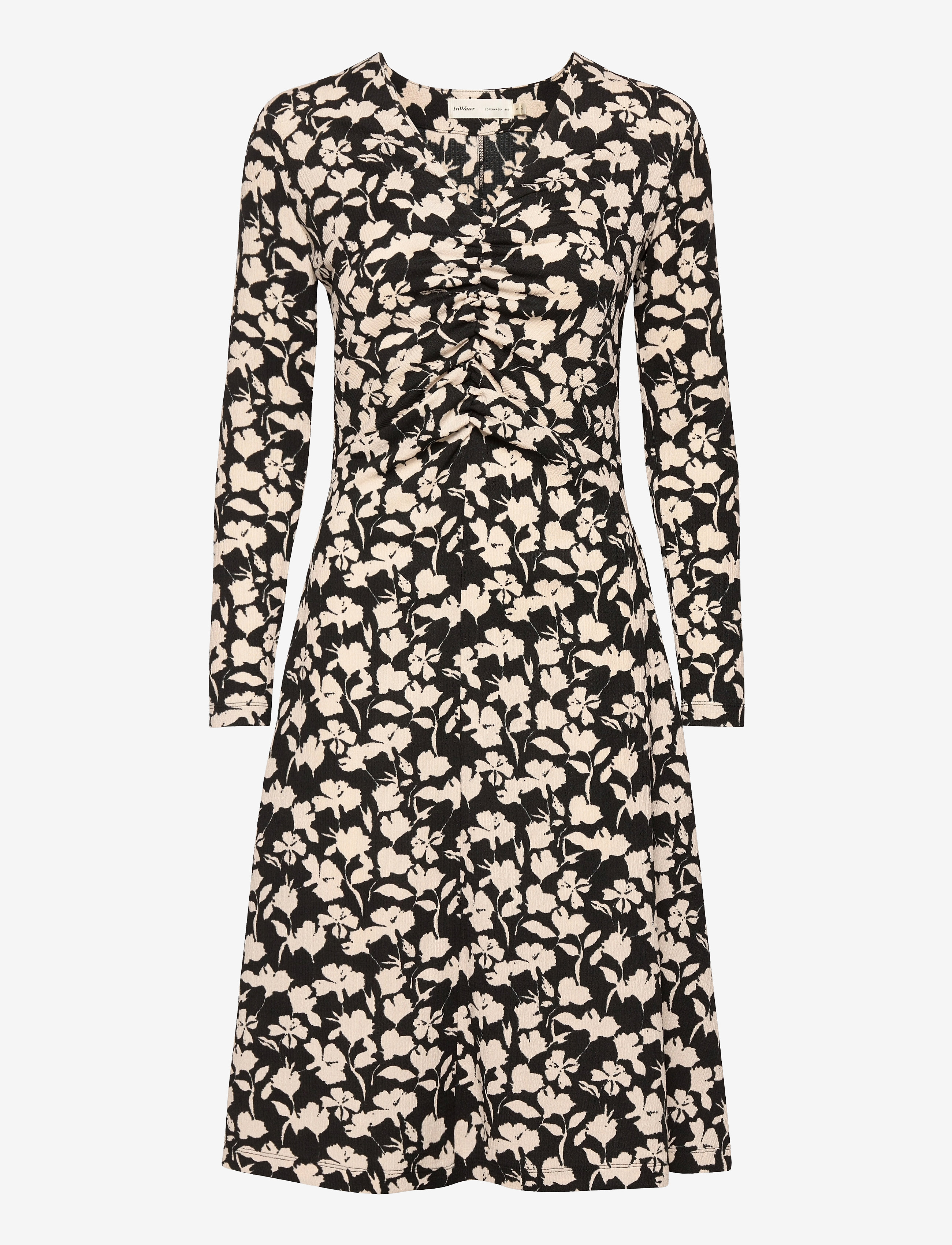 InWear - HenryIW Dress - black flower contur - 1