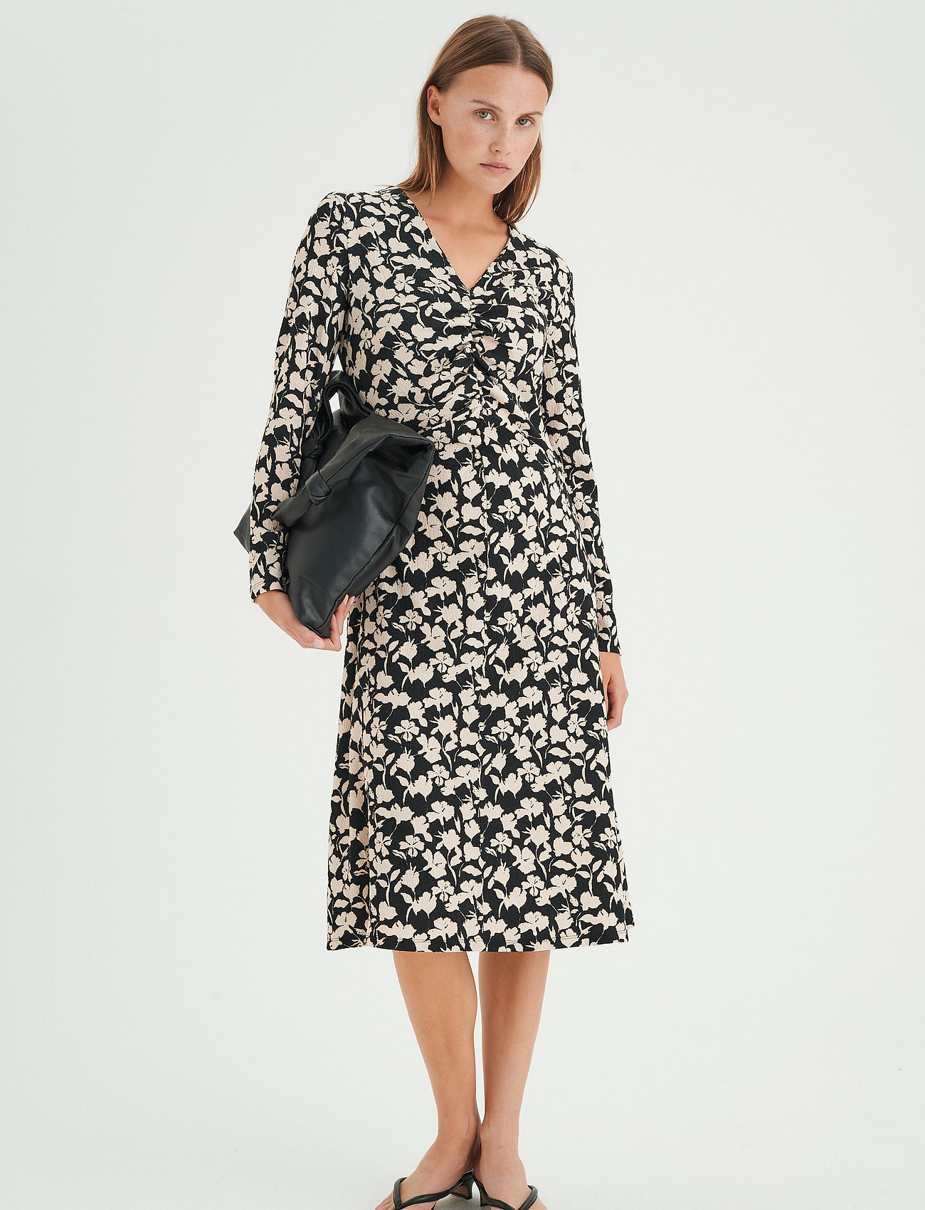 InWear - HenryIW Dress - black flower contur - 3