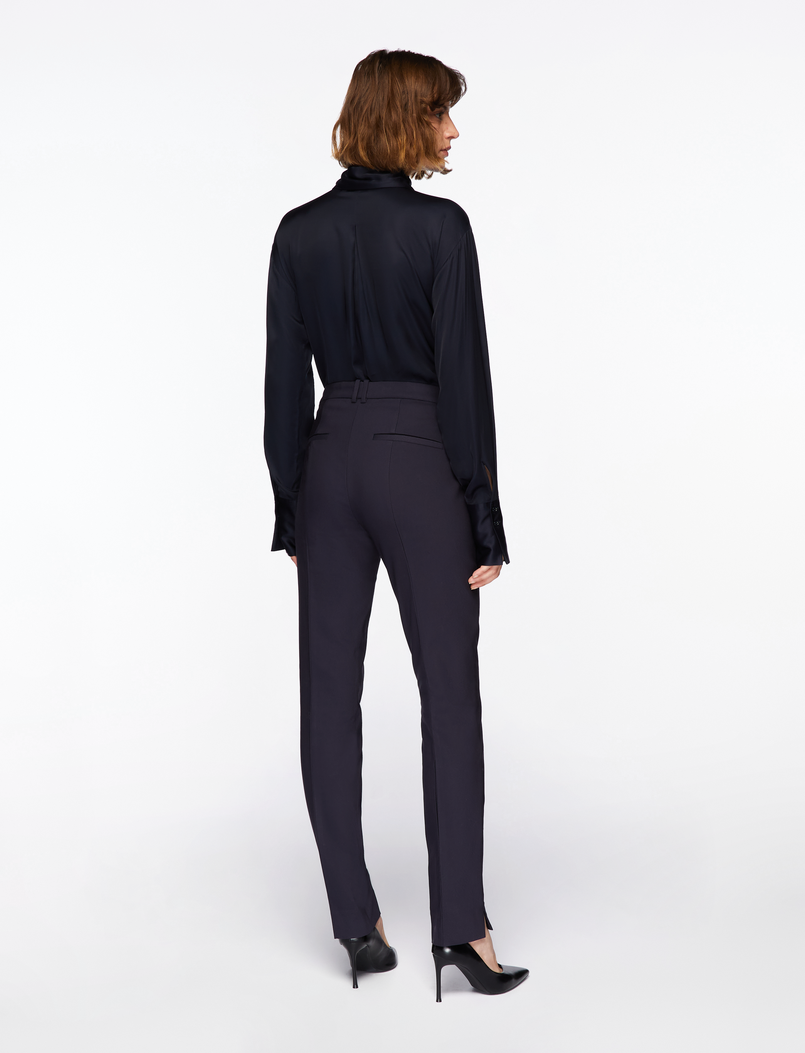InWear - ZellaIW Long Pant - puvunhousut - marine blue - 4