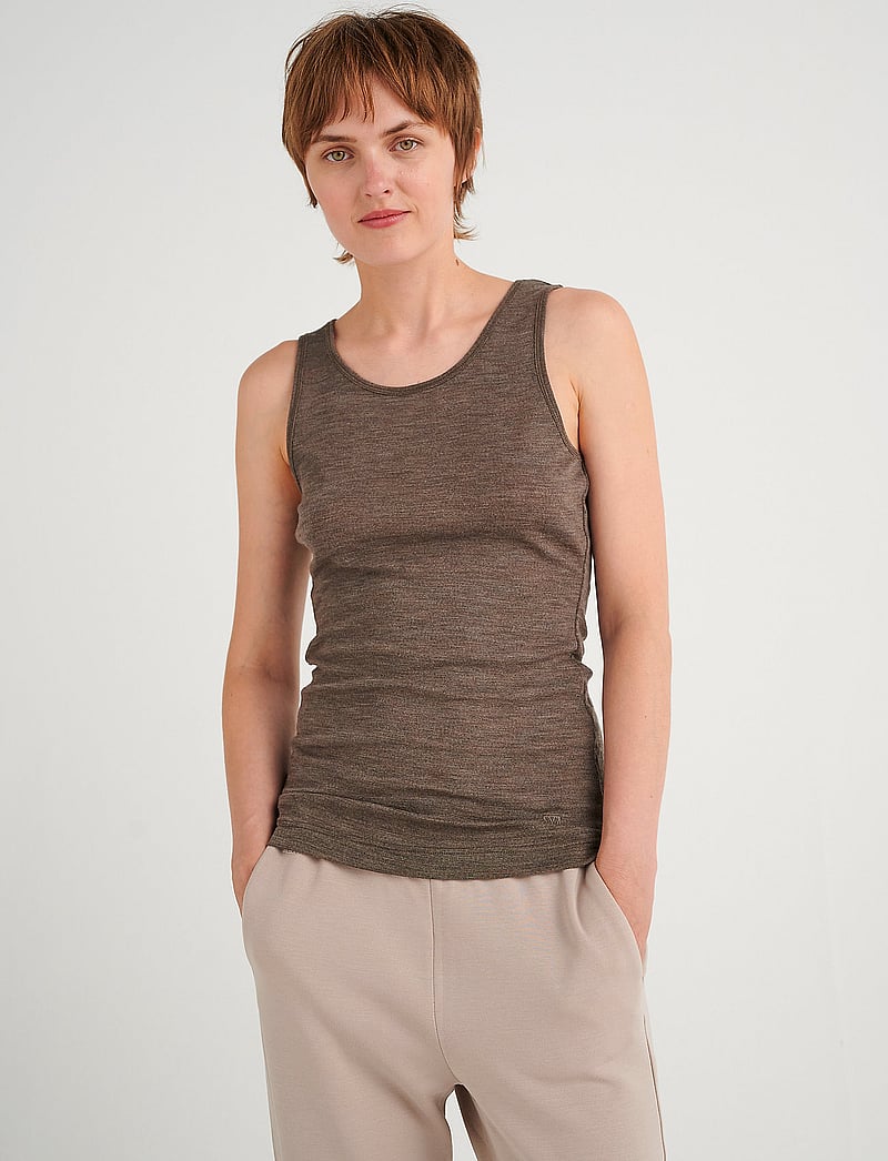 InWear - FangIW Tank - linnen - brown melange - 0